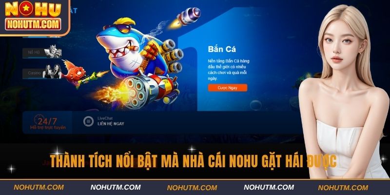Thành tích nổi bật mà nhà cái Nohu gặt hái được 